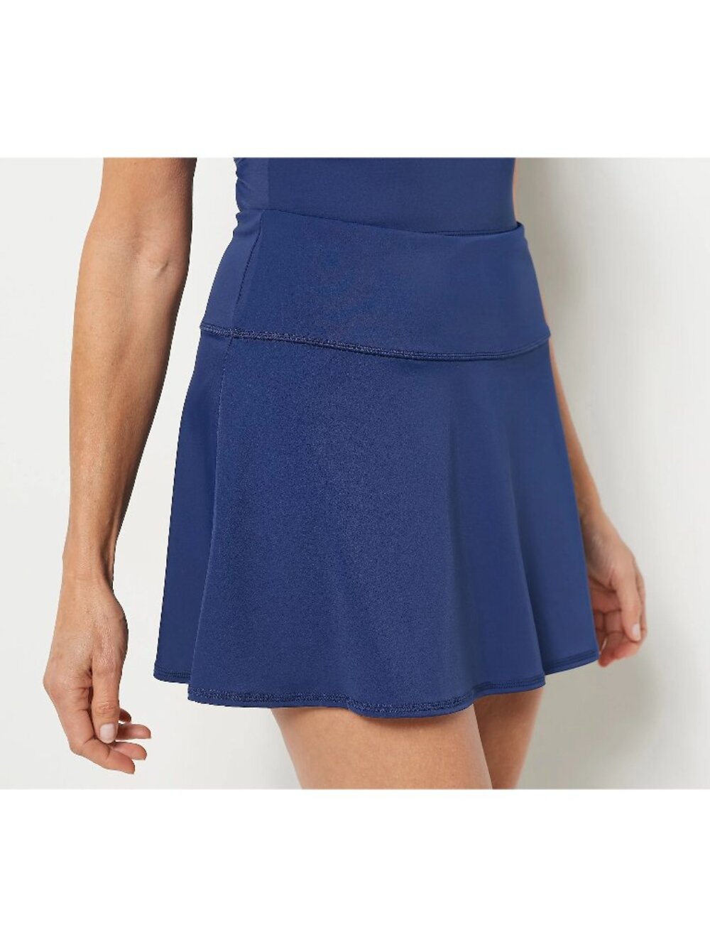 Zuda Swim Skirt Size XXS Pull On Navy Blue Nylon Blend Summer Beach Resort NEW